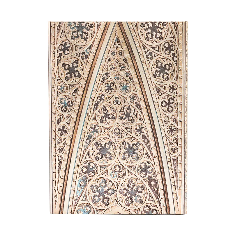 Paperblanks Планер Duomo di Milano, Midi, хоризонтален, твърда корица, 80 листа, за 2025 година
