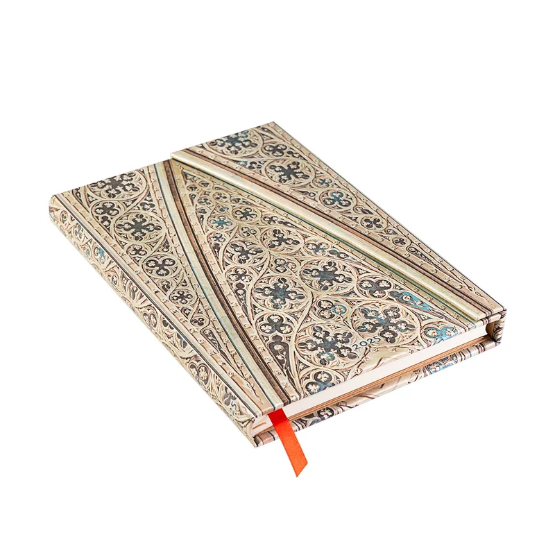 Paperblanks Планер Duomo di Milano, Midi, хоризонтален, твърда корица, 80 листа, за 2025 година