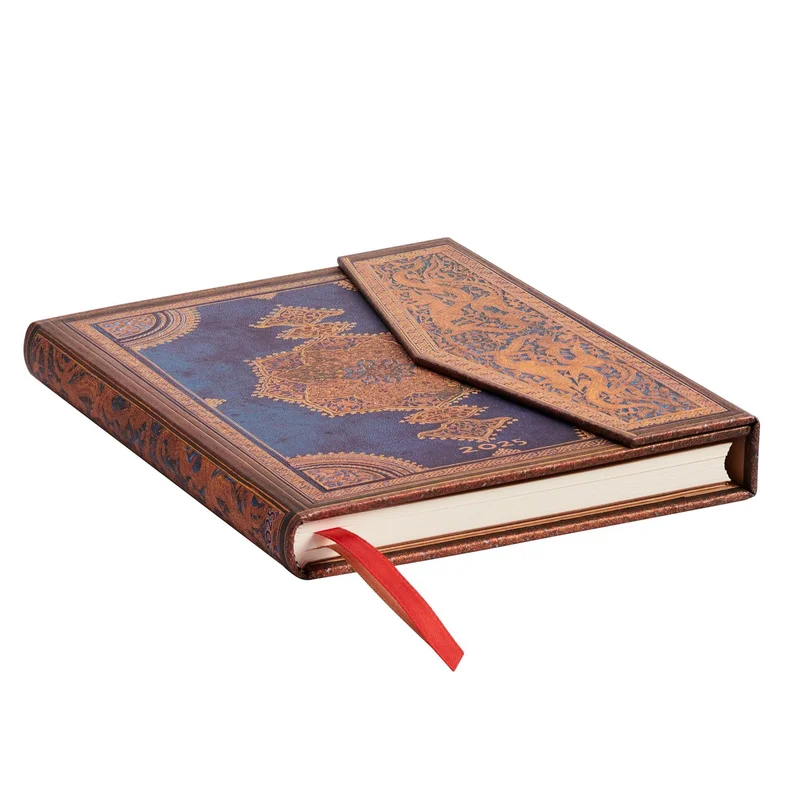 Paperblanks Планер Safavid Indigo, Midi, вертикален, твърда корица, 80 листа, за 2025 година
