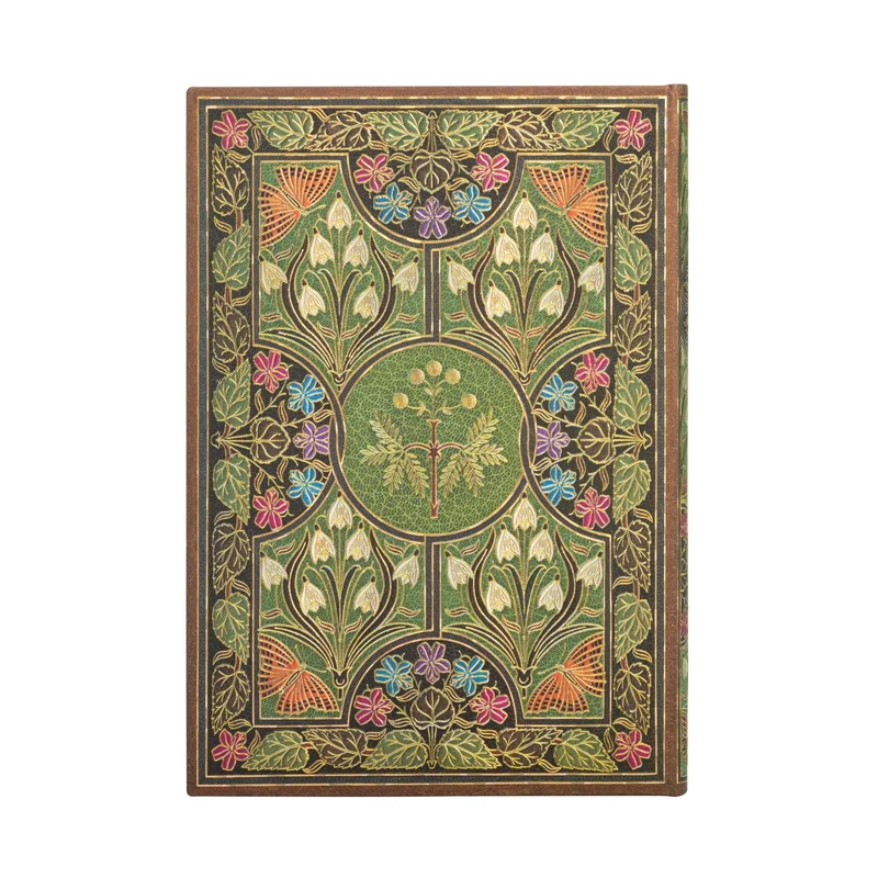 Paperblanks Планер Poetry in Bloom, Midi, вертикален, твърда корица, 80 листа, за 2025 година