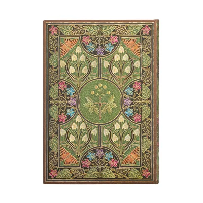 Paperblanks Планер Poetry in Bloom, Midi, хоризонтален, твърда корица, 80 листа, за 2025 година