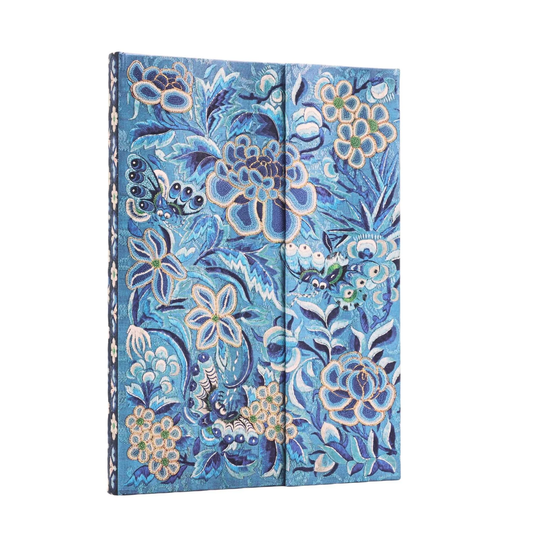 Paperblanks Тефтер Blue Willow, Midi, широки редове, твърда корица, 72 листа
