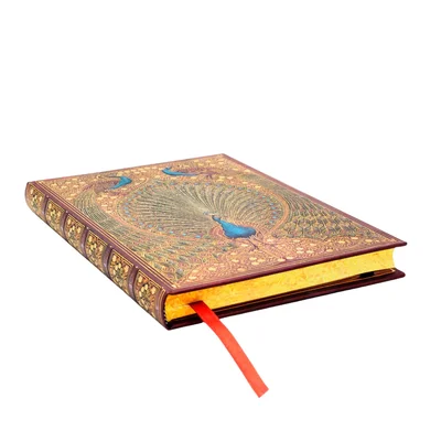 Paperblanks Тефтер Hafiz's Peacocks, Midi, твърда корица, 72 листа