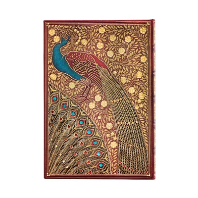 Paperblanks Тефтер Hafiz's Peacocks, Midi, твърда корица, 72 листа