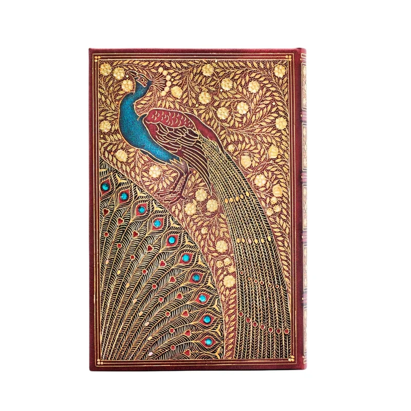 Paperblanks Тефтер Hafiz's Peacocks, Mini, широки редове, твърда корица, 88 листа