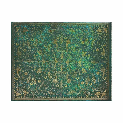 Paperblanks Книга за гости Emerald Flower, широки редове, 225 х 180 mm, 72 листа