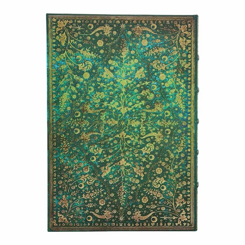 Paperblanks Тефтер Emerald Flower Grande, нелиниран, твърда корица, 120 листа