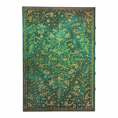 Paperblanks Тефтер Emerald Flower Grande, нелиниран, твърда корица, 120 листа