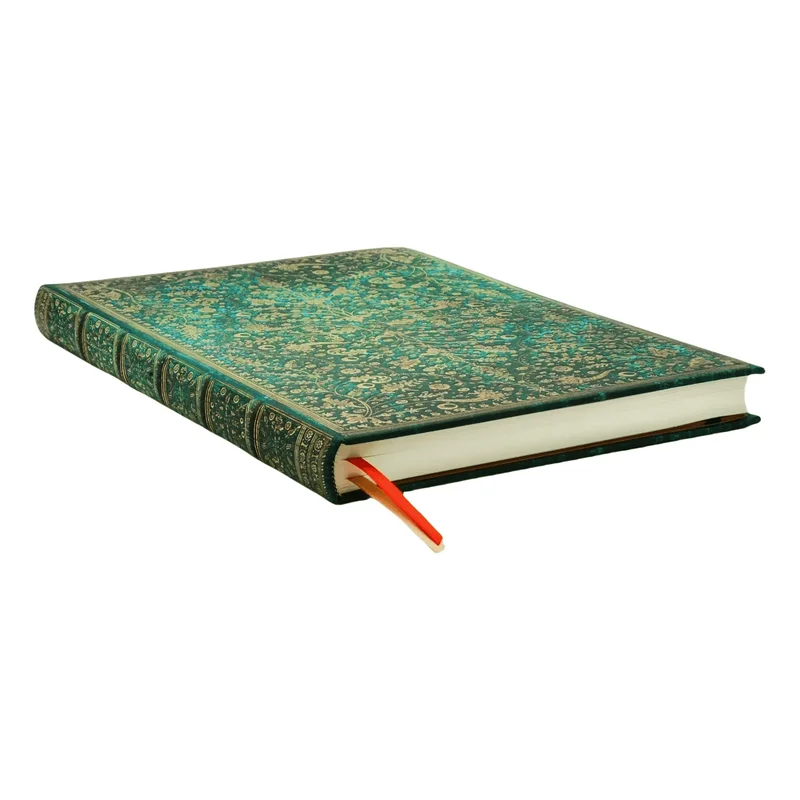 Paperblanks Тефтер Emerald Flower Grande, широки редове, твърда корица, 120 листа