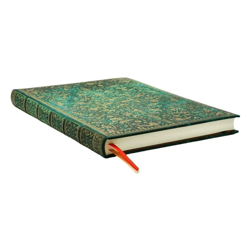 Paperblanks Тефтер Emerald Flower, Mini, широки редове, твърда корица, 88 листа