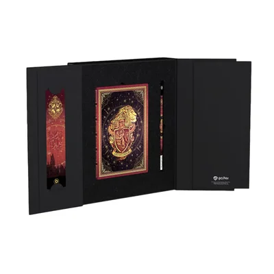 Paperblanks Подаръчен комплект Gryffindor, тефтер Midi, книгоразделител и молив