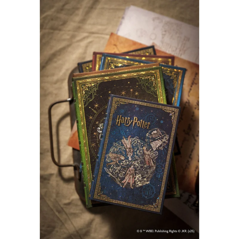 Paperblanks Тефтер Legends of Hogwarts, Midi, широки редове, твърда корица, 72 листа