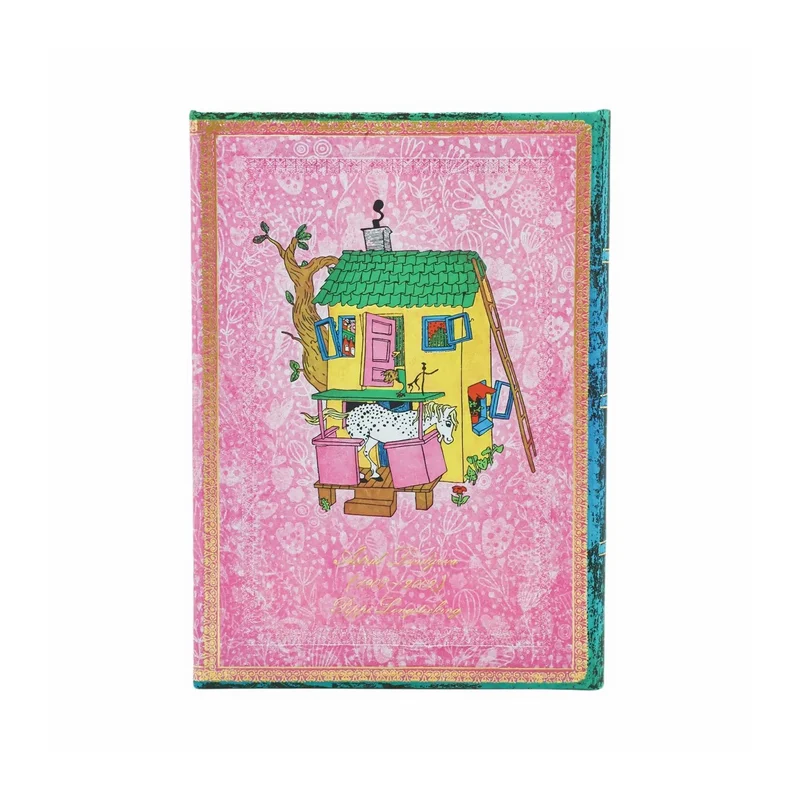 Paperblanks Тефтер Pippi Longstocking, Midi, твърда корица, нелиниран, 72 листа