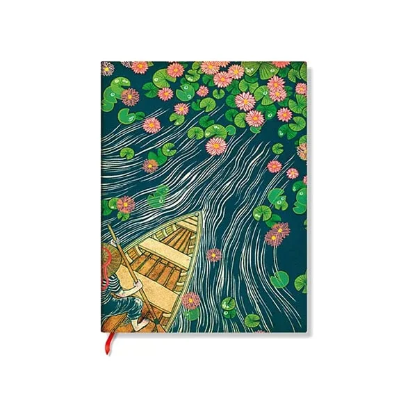 Paperblanks Тефтер Lotus River, Mini, широки редове, мека корица, 104 листа