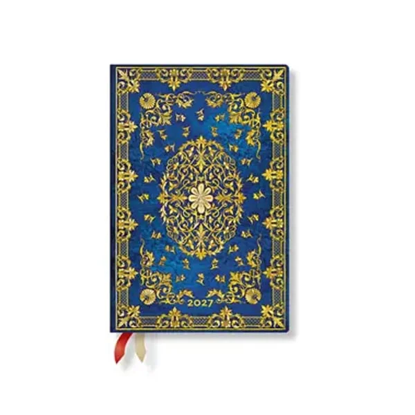 Paperblanks Планер Silk Sky, Mini, хоризонтален, твърда корица, 88 листа, за 2027 година