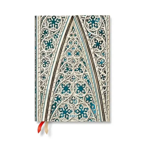Paperblanks Планер Duomo di Milano, Midi, хоризонтален, твърда корица, 88 листа, за 2027 година