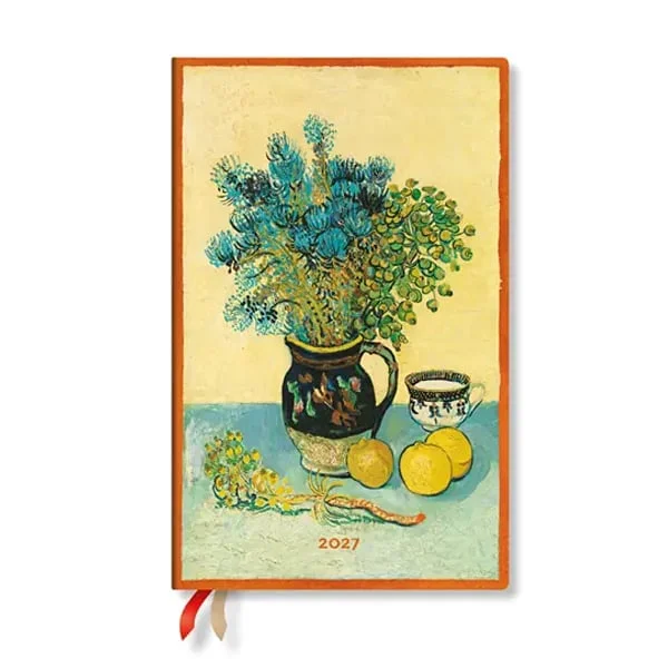 Paperblanks Планер Van Gogh's Still Life, Maxi, хоризонтален, твърда корица, 88 листа, за 2027 година
