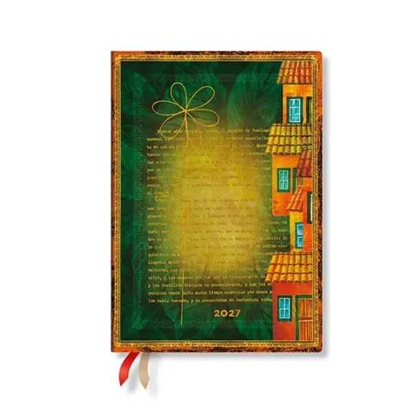 Paperblanks Планер Garcia Marquez, Midi, вертикален, мека корица, 88 листа, за 2027 година