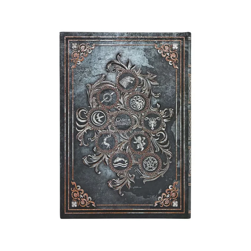 Paperblanks Тефтер Game of Thrones, Midi, твърда корица, широки редове, 72 листа
