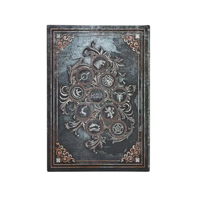 Paperblanks Тефтер Game of Thrones, Midi, твърда корица, широки редове, 72 листа