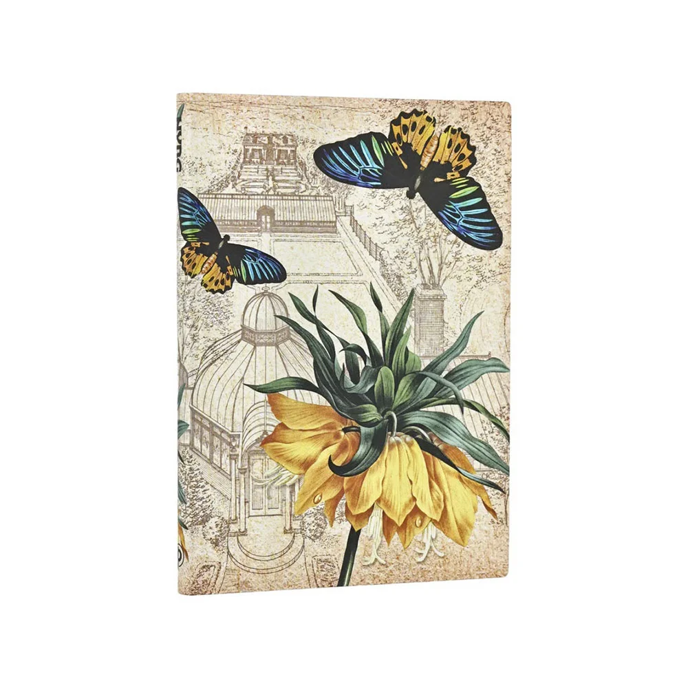 Paperblanks Тефтер Golden Fritillaria, Midi, мека корица, широки редове, 88 листа