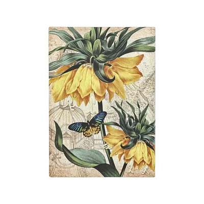 Paperblanks Тефтер Golden Fritillaria, Midi, мека корица, широки редове, 88 листа