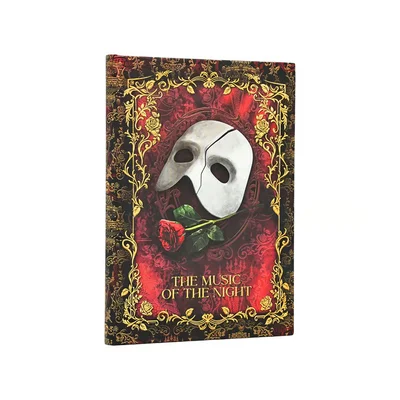 Paperblanks Тефтер Masked Melody, Midi, твърда корица, широки редове, 72 листа