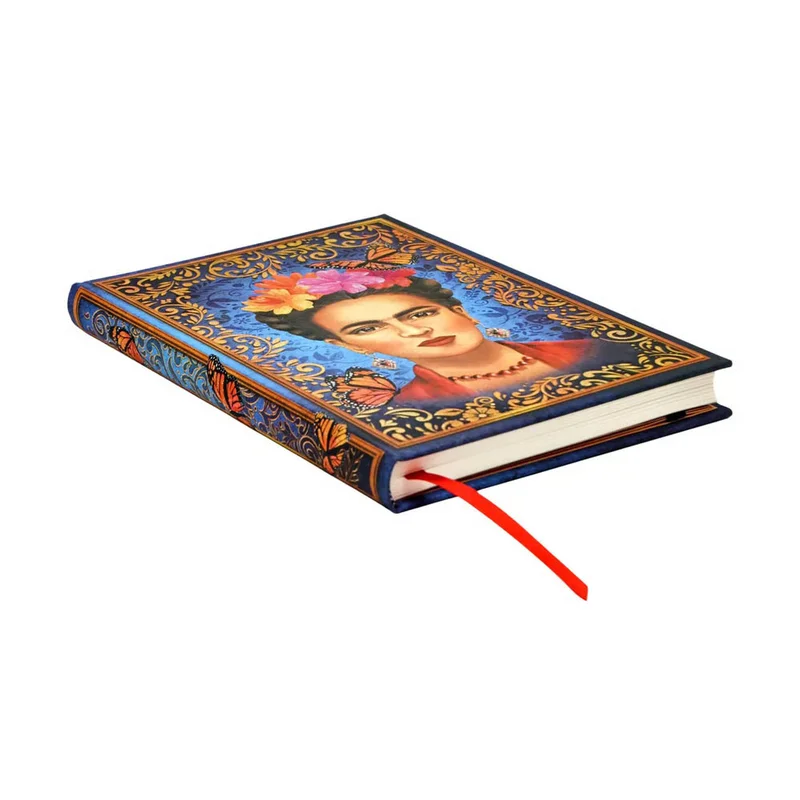 Paperblanks Тефтер Viva Frida, Midi, твърда корица, широки редове, 72 листа