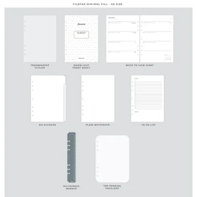 Filofax Органайзер Moonlight, A5, бял