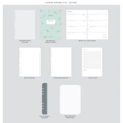 Filofax Органайзер Botanical, A5, син