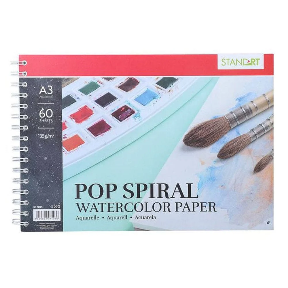 Пад за рисуване Standart Pop Drawing, със спирала, A3, 135 g/m2, 60 листа