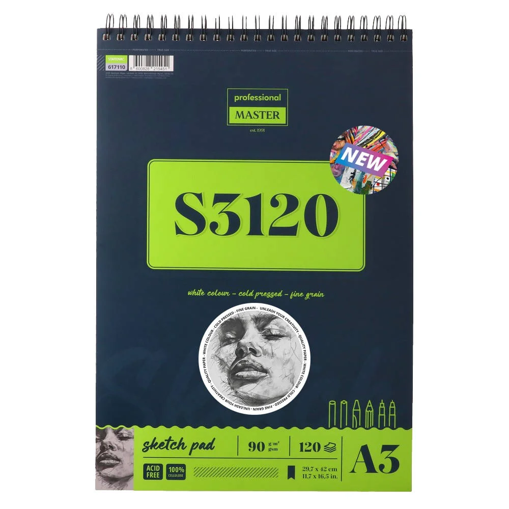 Пад за скици Standart S3120, А3, 90 g/m2, 120 листа