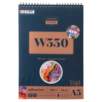 Пад за рисуване Standart W330, със спирала, А3, 300 g/m2, 30 листа
