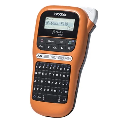 Принтер за етикети Brother PT-E110VP, максимална широчина на етикета 12 mm