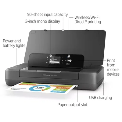 Мобилен принтер HP OfficeJet 200, CZ993A, А4