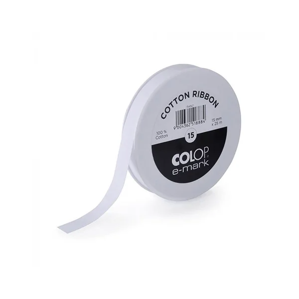 Лента Colop E-Mark, памучна, широчина 15 mm, дължина 25 m