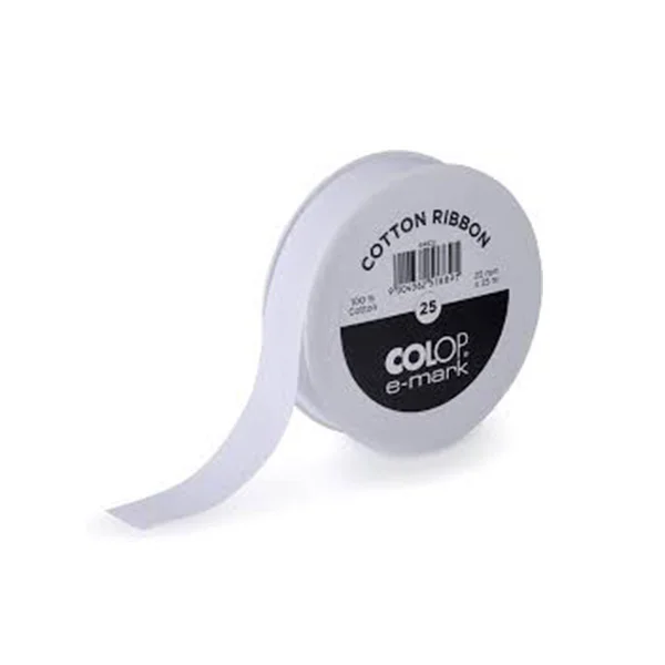 Лента Colop E-Mark, памучна, широчина 25 mm, дължина 25 m