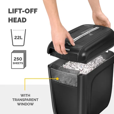 Шредер за унищожаване на документи Fellowes Powershred 60CS, Cross-Cut, 22 L, P-4, време за почивка 30 мин, за 1 потребител