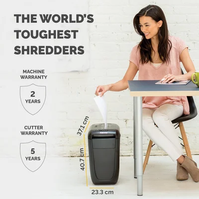 Шредер за унищожаване на документи Fellowes Powershred 60CS, Cross-Cut, 22 L, P-4, време за почивка 30 мин, за 1 потребител