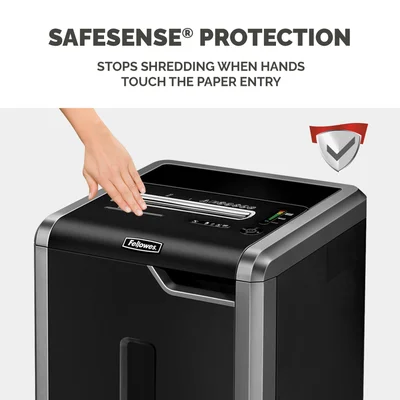 Шредер за унищожаване на документи Fellowes Powershred 325Ci, 100% Jam Proof, Cross-Cut, 83 L, P-4, време за работа 60 мин