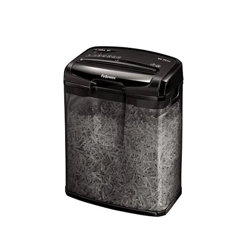Шредер за унищожаване на документи M-7CМ Fellowes, Cross-Cut, 13 L, P-4, време за работа 5 мин, време за почивка 30 мин