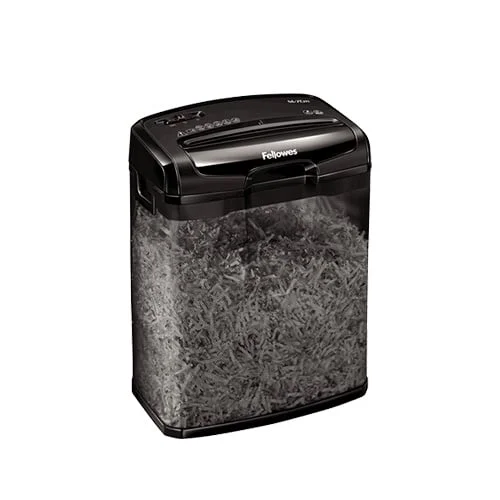 Шредер за унищожаване на документи M-7CМ Fellowes, Cross-Cut, 13 L, P-4, време за работа 5 мин, време за почивка 30 мин