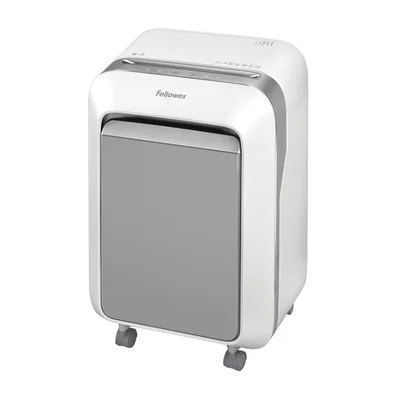 Шредер за унищожаване на документи Fellowes LX211, Micro-Cut, 23 L, бял, P-5, за 1-3 потребителя