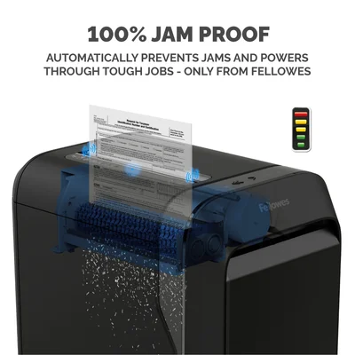 Шредер за унищожаване на документи Fellowes LX221, Micro-Cut, 30 L, черен, P-5, време за работа 25 мин