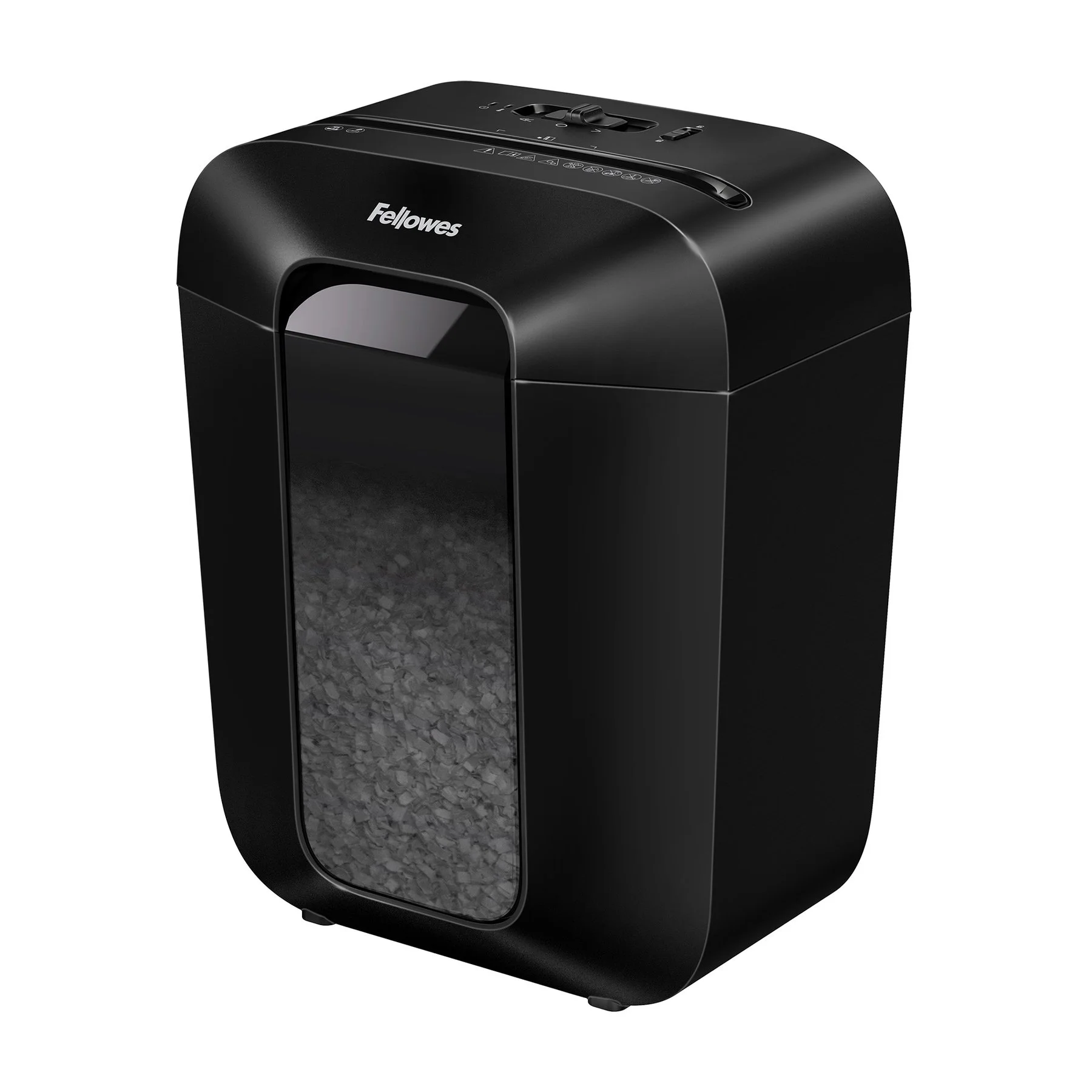 Шредер за унищожаване на документи Fellowes LX41, P-4, Micro-Cut, 17 L, черен, време за работа 5 мин
