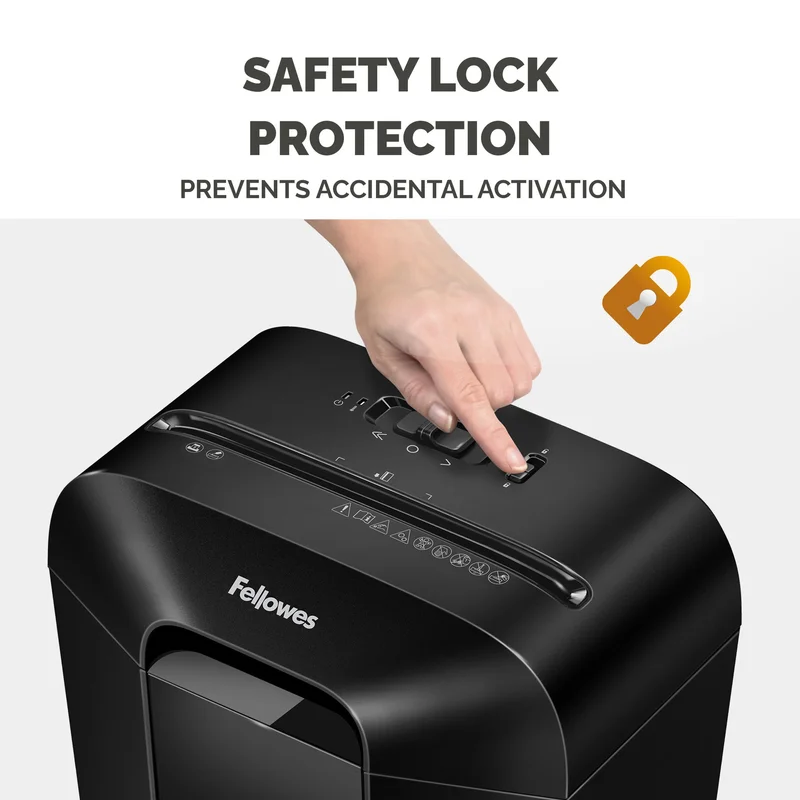 Шредер за унищожаване на документи Fellowes LX41, P-4, Micro-Cut, 17 L, черен, време за работа 5 мин