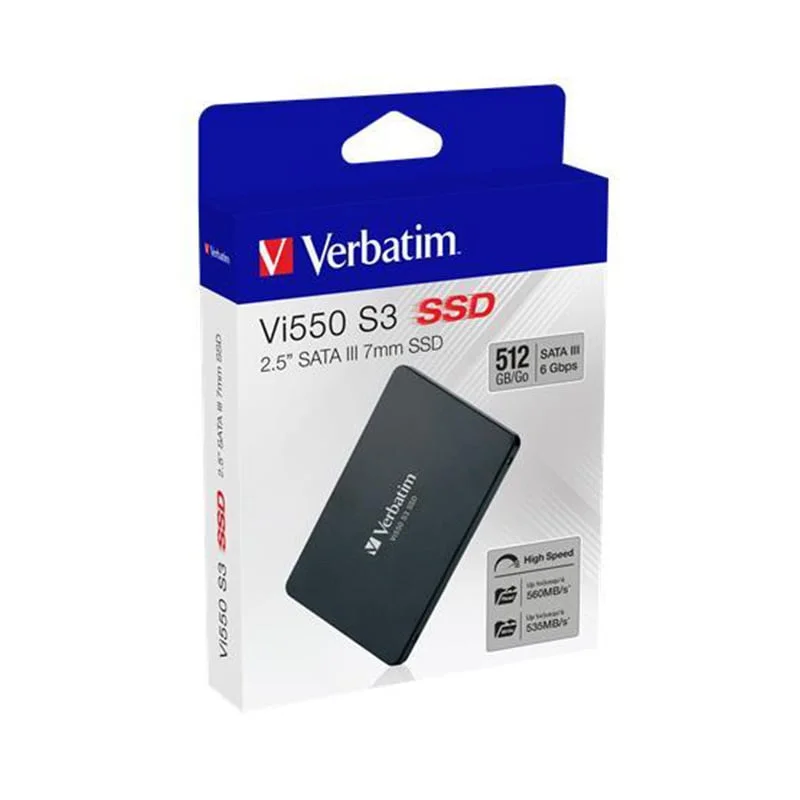 Твърд диск Verbatim VI550 S3, SSD, вътрешен, 2.5'', 512 GB