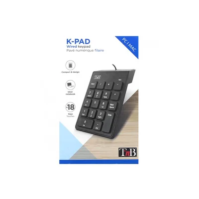 Клавиатура TNB с цифри K-PAD, с кабел 1.2 m, USB