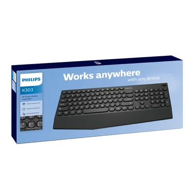 Клавиатура К303 Philips, с Bluetooth, черна, USB, 104 бутона