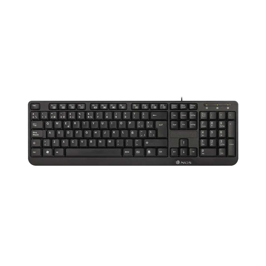 Клавиатура NGS FUNKYV3, с кабел 1.5 m, мултимедийна, с кирилизация, USB, 12 бързи бутона, черна